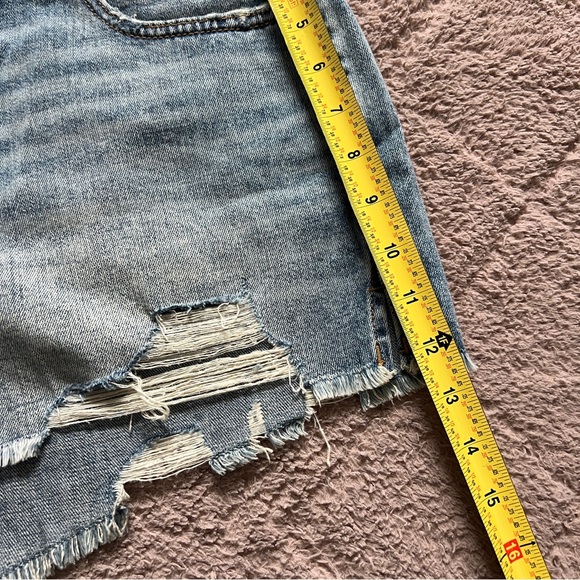 NWT Aerie Cotton Blend Elastic Waist High Waist‎ Cutoff Shorts Women's Size L - Picture 4 of 8